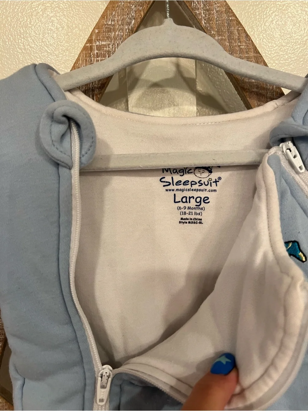 Baby Merlin Magic Sleepsuit in Light Blue - Cozy Infant Sleep Sack
